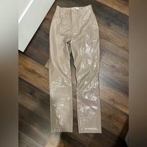 Abercrombie leather straight pants